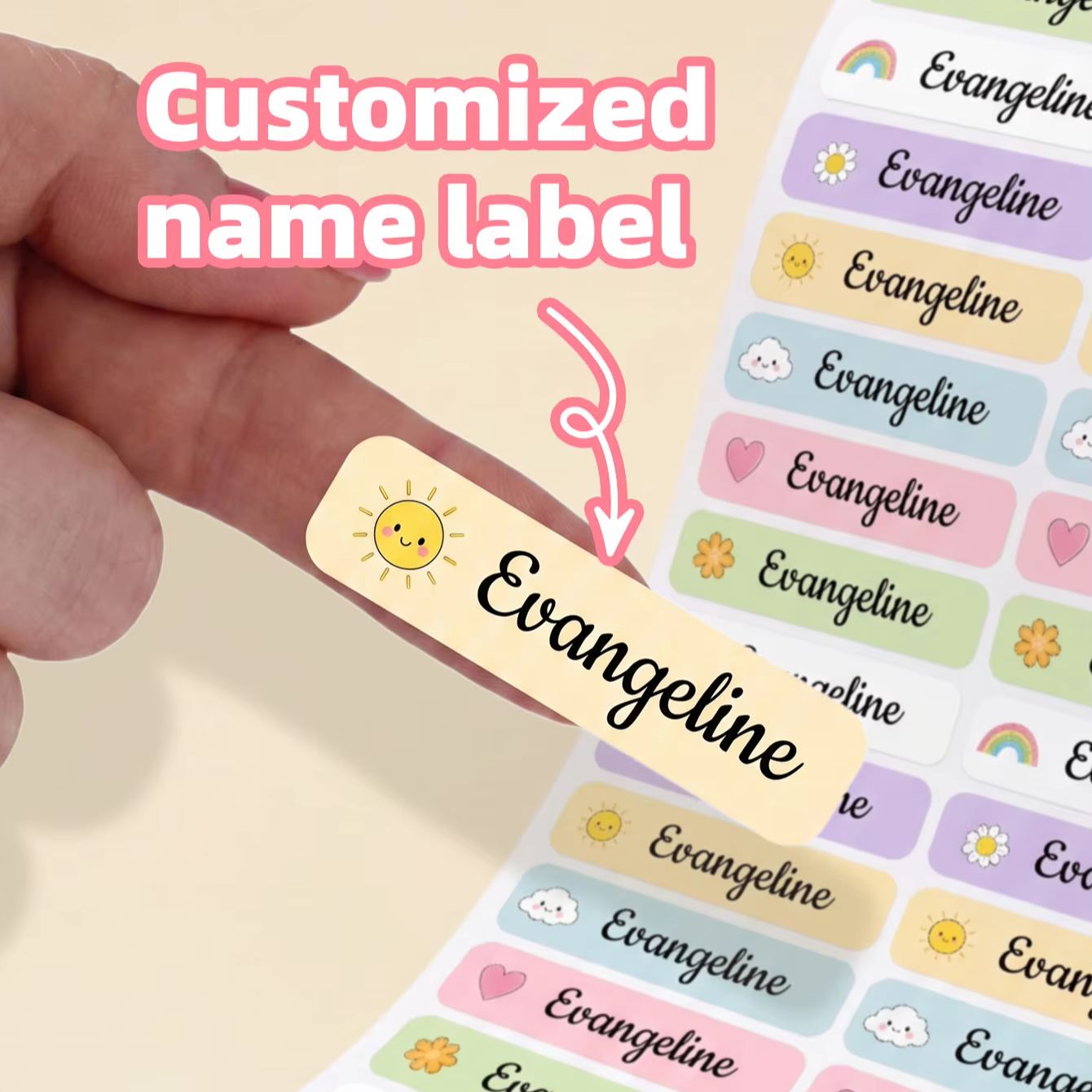 Personalized Name Box - 1-220 Adet Özel Kişiselleştirilmiş İsim Etiketleri,