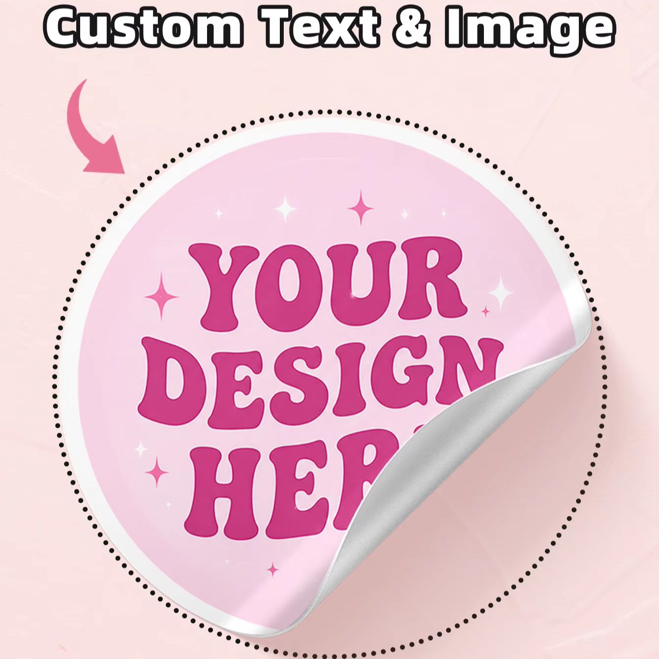 Personalised Candle Label - 1-130 Adet Şeffaf PVC Özel Yuvarlak