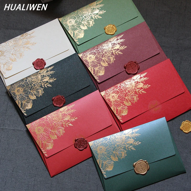Wax Seal Letter Kit - 10 adet/paket Yüksek Dereceli Inci Kağıt