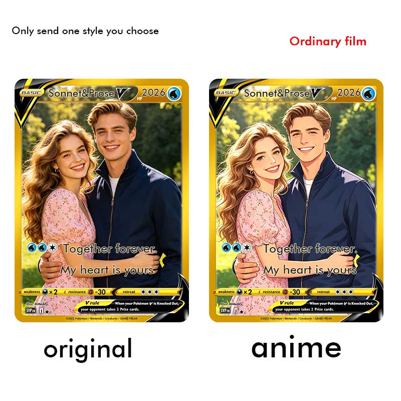 Pet Portrait Custom - Pokemon Kartları Özel Kart Stili Anime