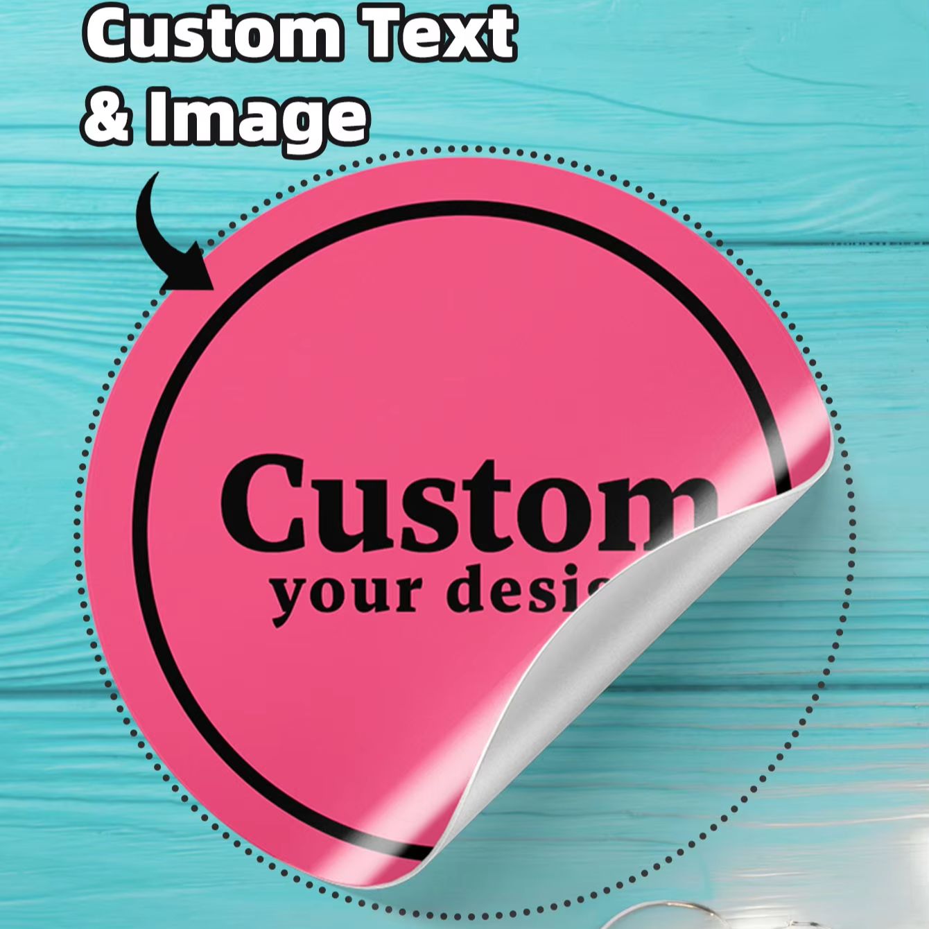 Personalised Candle Label - 1-180 adet özel yuvarlak su geçirmez