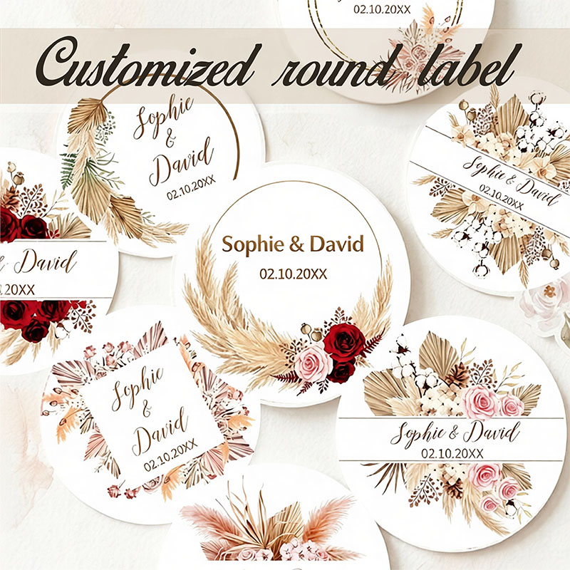 Personalized Name Box - Kişiselleştirilmiş Boho Kurutulmuş Pampas Palmiye Yelpazesi