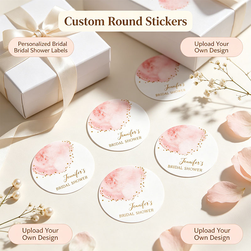 Personalized Name Box - Özel Tasarım Pembe Altın Konfeti Yuvarlak