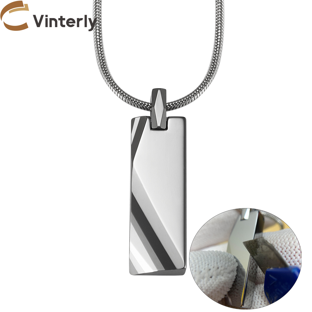 Name Necklace Custom - Tungsten karbür kolye erkekler özelleştirilmiş kişiselleştirilmiş