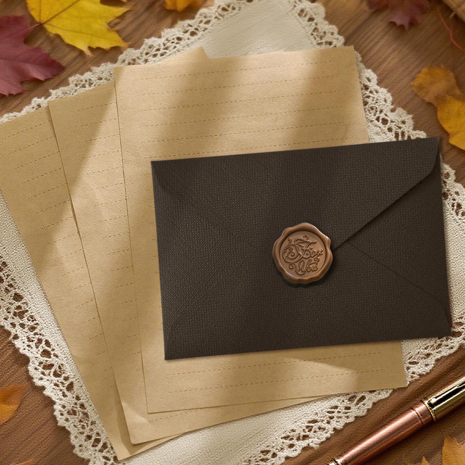 22 adet Vintage yazma kağıdı s - Wax Seal Letter Kit incelemesi ve fiyatı
