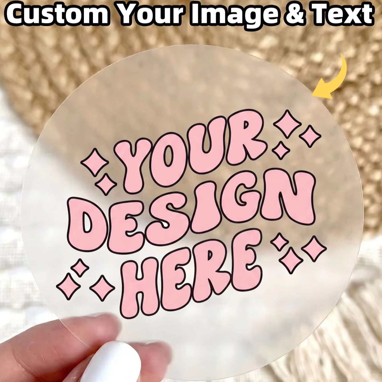 1-130 Adet Şeffaf PVC Özel Yuv - Personalised Candle Label incelemesi ve fiyatı