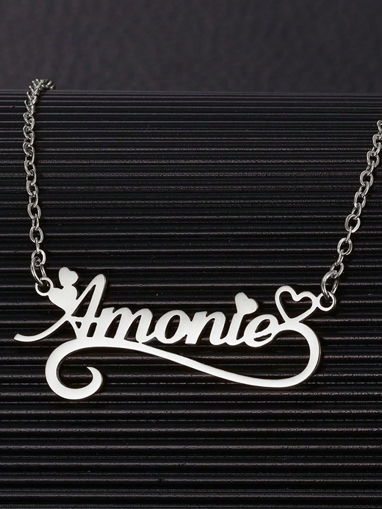 Kadınlar için özel ad Hollow k - Name Necklace Custom incelemesi ve fiyatı
