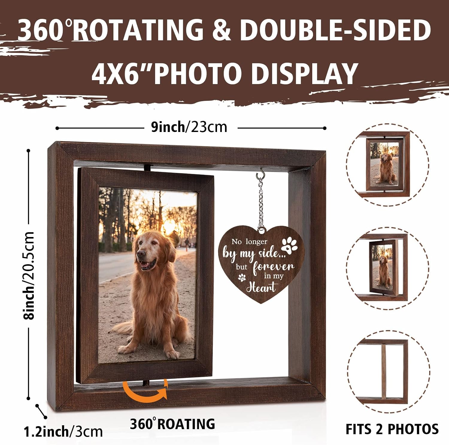 Köpek Kedi İçin Ahşap 4x6 Resi - Engraved Wood Frame incelemesi ve fiyatı