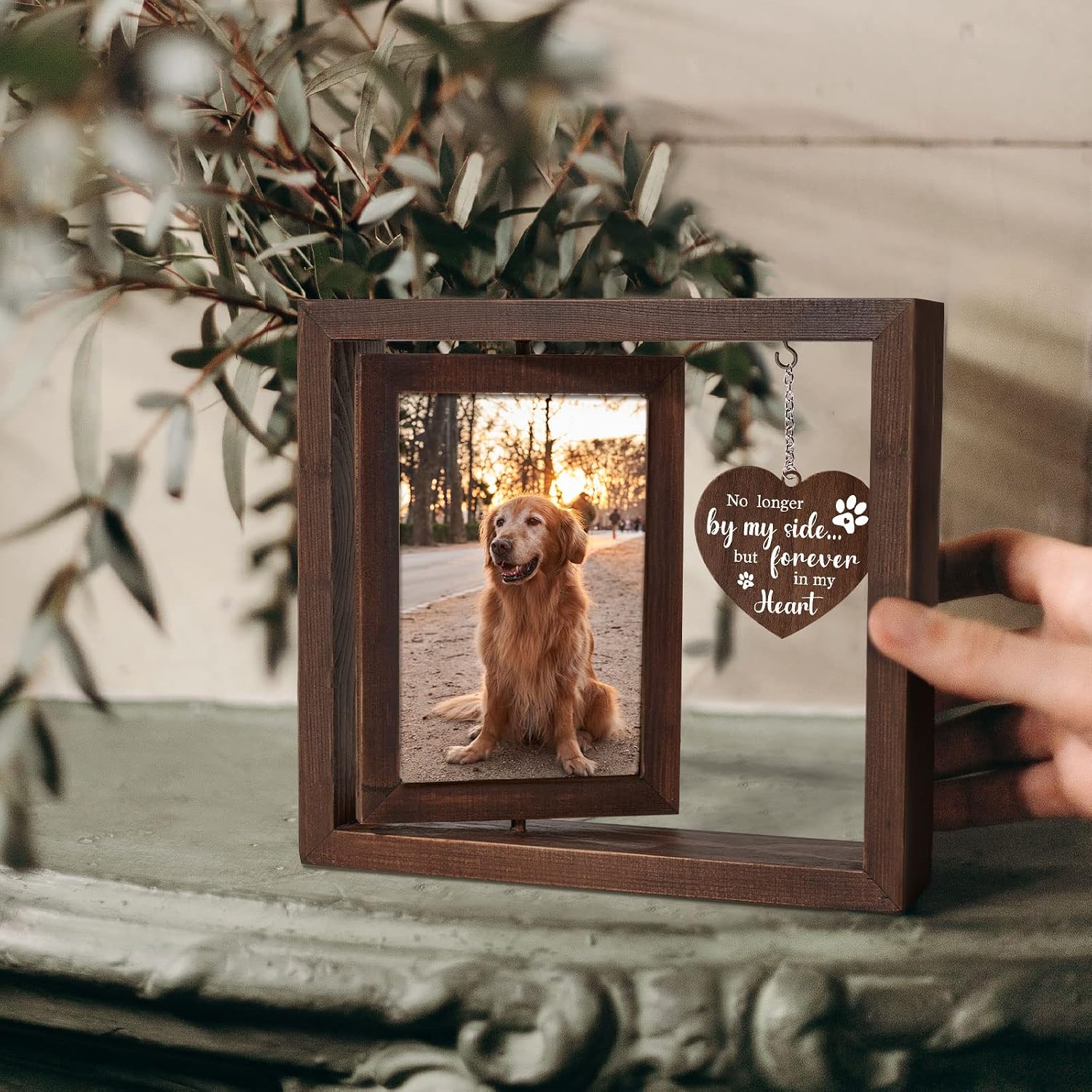 Köpek Kedi İçin Ahşap 4x6 Resi - Engraved Wood Frame incelemesi ve fiyatı