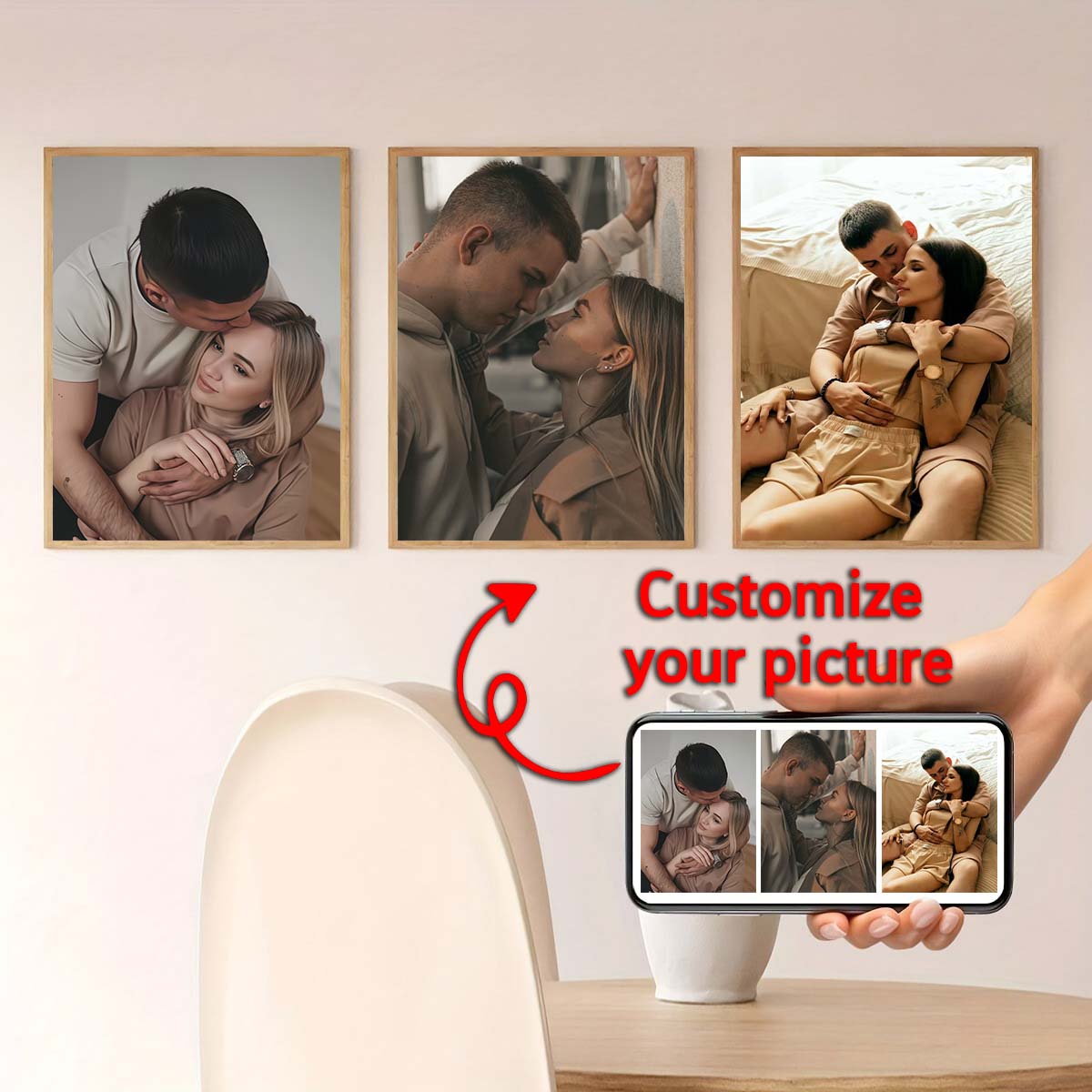 Triptik - 2D özel fotoğraf ahş - Engraved Wood Frame incelemesi ve fiyatı