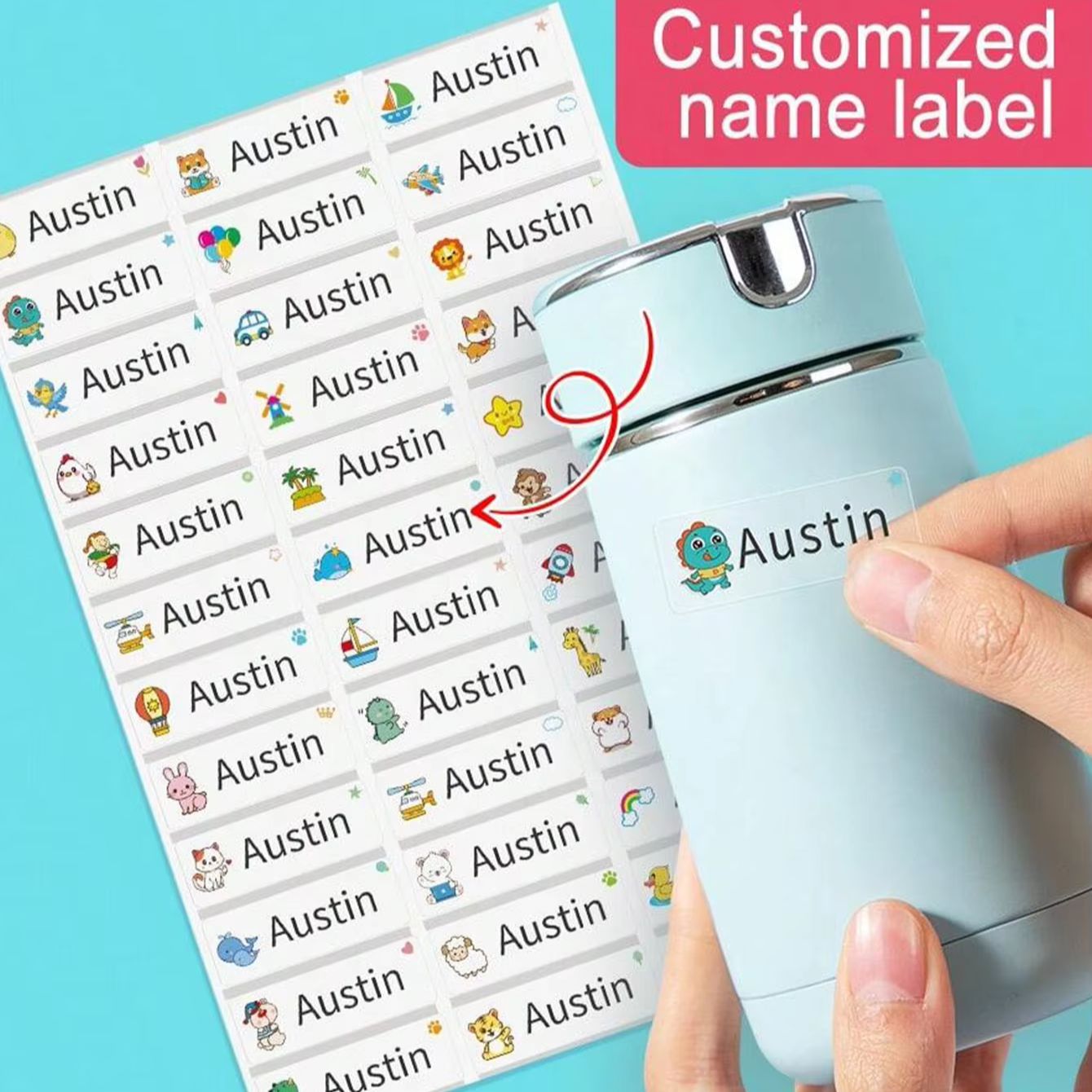 1-500 Adet Özel Çizgi Film İsi - Personalised Candle Label incelemesi ve fiyatı