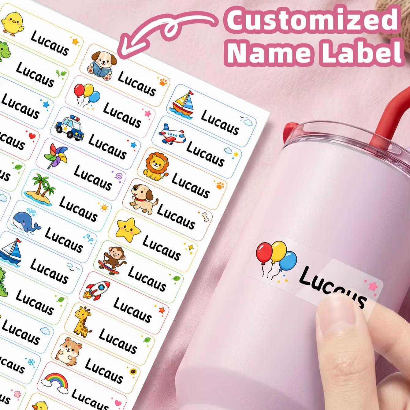 1-500 Adet Özel Çizgi Film İsi - Personalised Candle Label incelemesi ve fiyatı