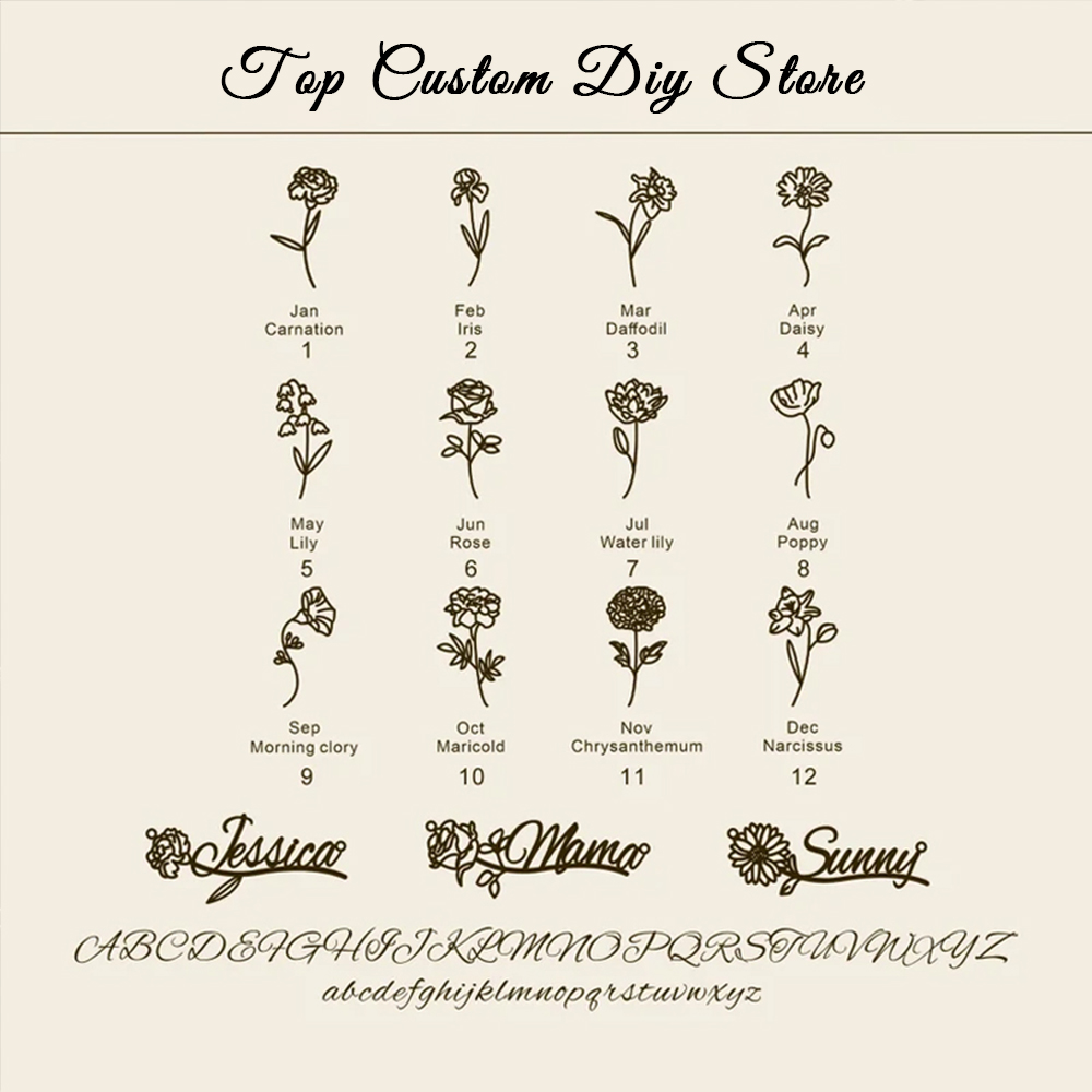 Kişiye Özel İsimli Doğum Çiçeğ - Birth Flower Necklace incelemesi ve fiyatı