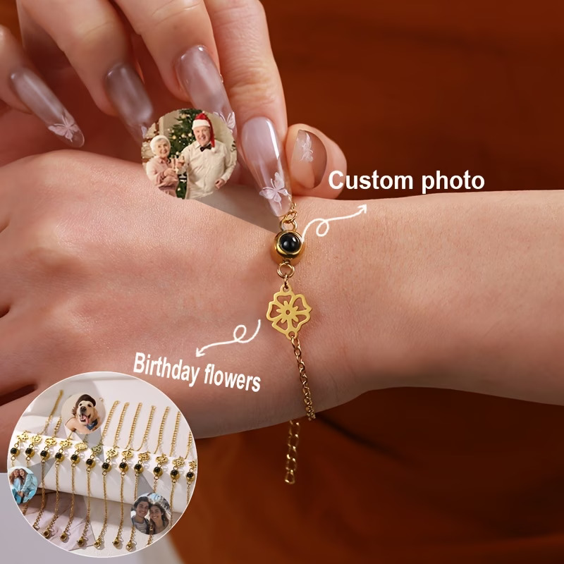 Kişiye Özel Fotoğraf Bilekliği - Birth Flower Necklace incelemesi ve fiyatı