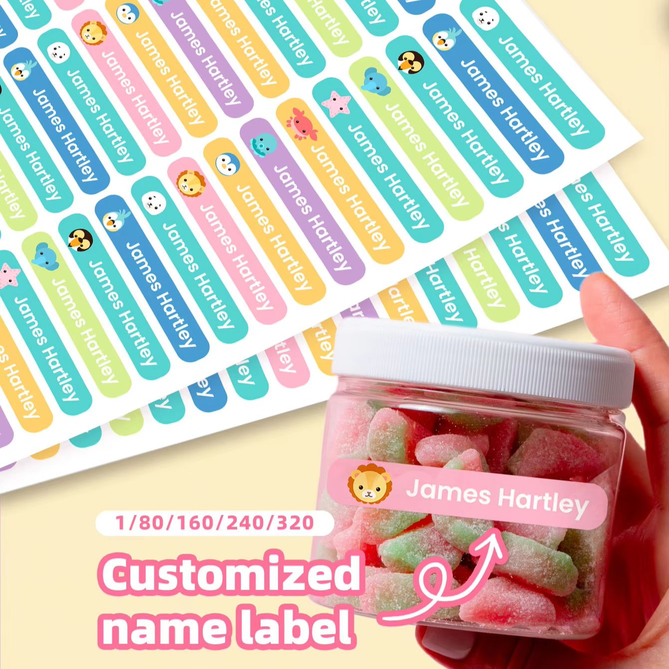 1-320 Adet Özel Çizgi Film İsi - Personalized Name Box incelemesi ve fiyatı