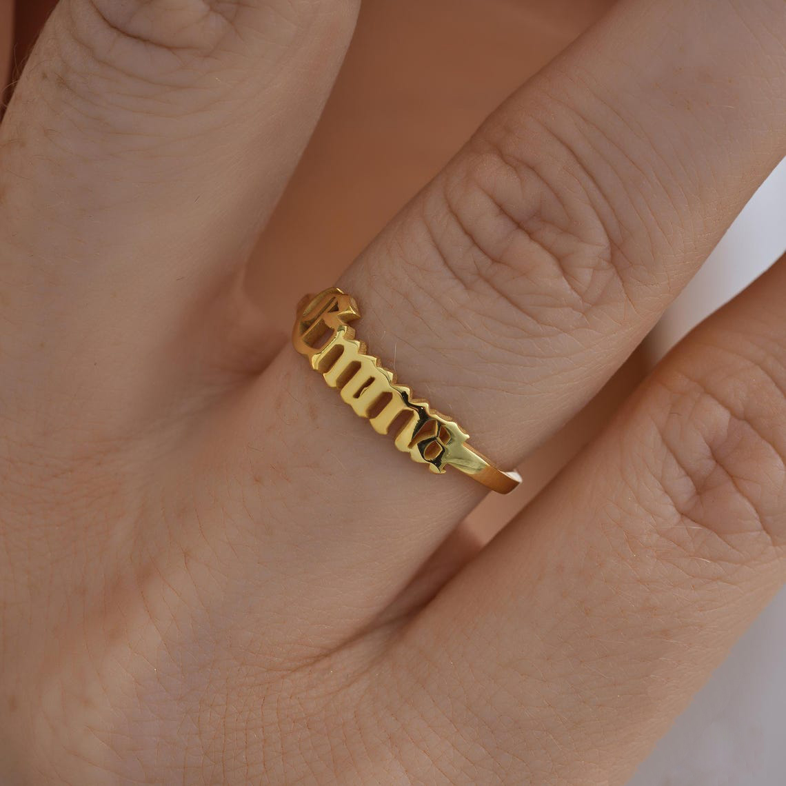 Özel Altın Yüzük Kadın Gotik Y - Initial Ring Custom incelemesi ve fiyatı