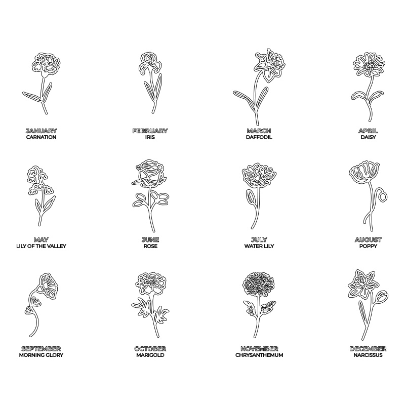 Kişiye Özel Çiçek Baş Harfi Ko - Birth Flower Necklace incelemesi ve fiyatı